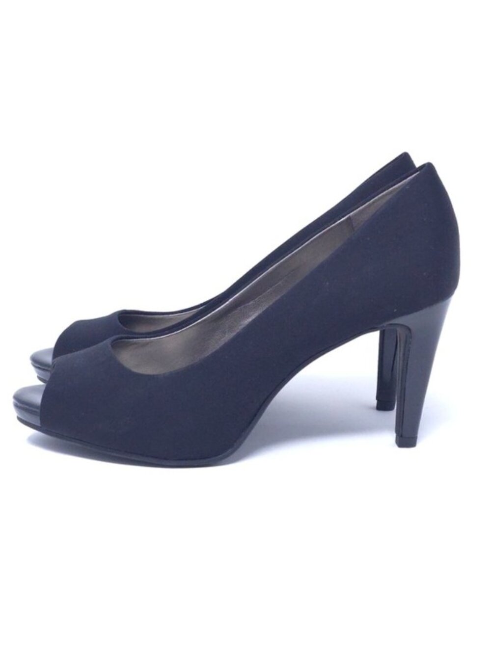 Bandolino Rainaa Stretch Lycra Pointed Toe Pumps Black Size 7M - Picture 5 of 10